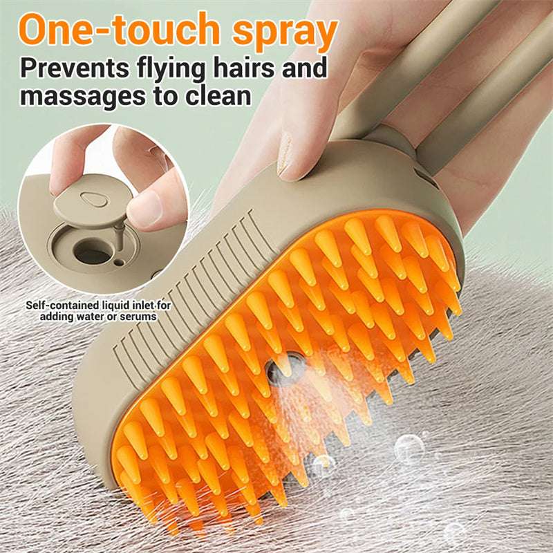 3 In 1 Electric Steam Pet Brush - Mans Bestie