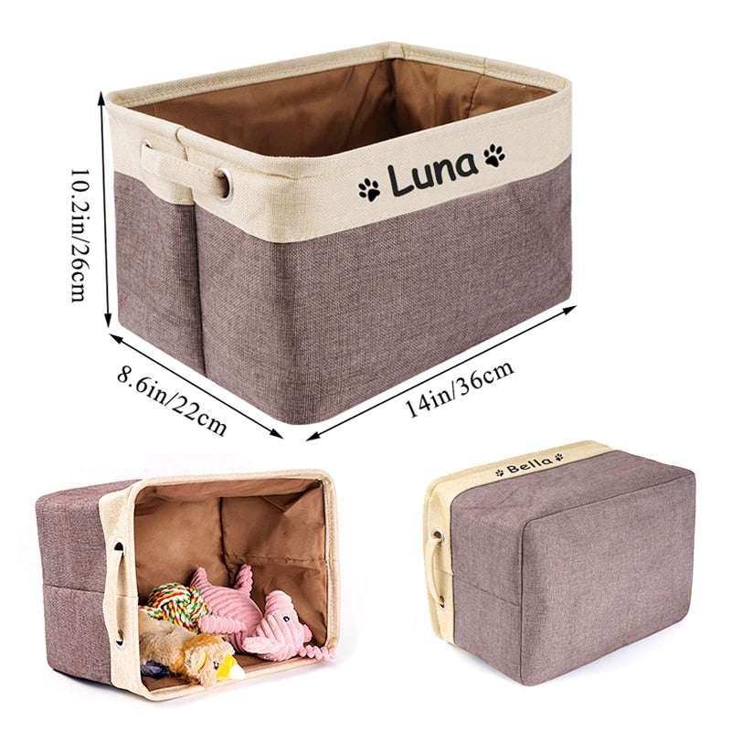 Personalized Dog Toy Basket