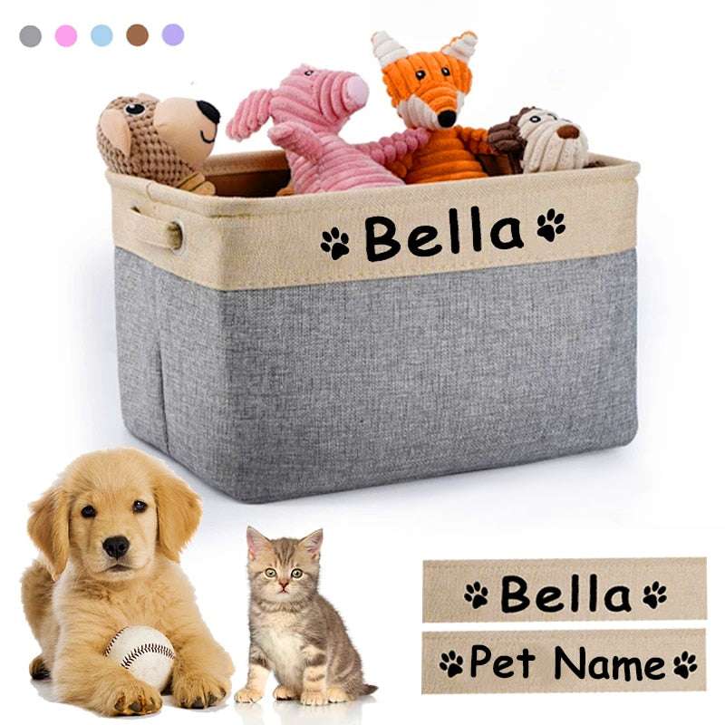 Personalized Dog Toy Basket