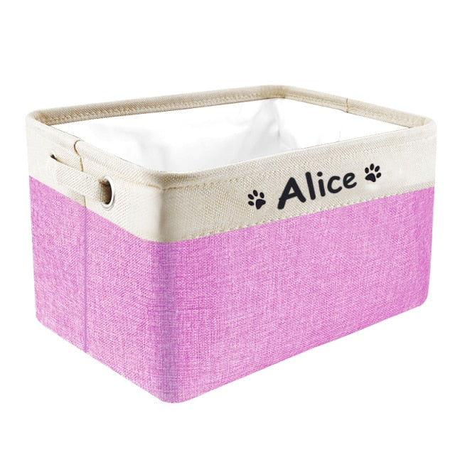 Personalized Dog Toy Basket