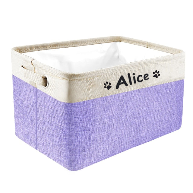 Personalized Dog Toys Storage Baskets - Mans Bestie