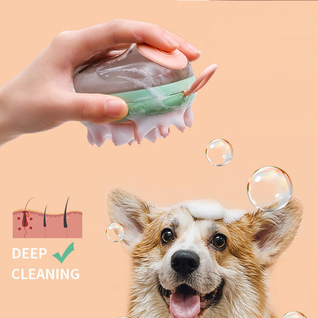 New 2 In 1 Pet Bathing Massage Brush