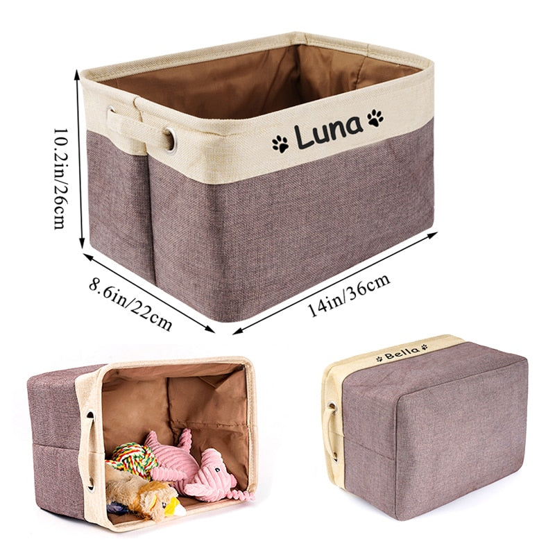 Personalized Dog Toy Basket