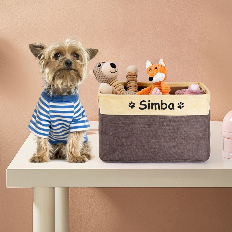 Personalized Dog Toy Basket
