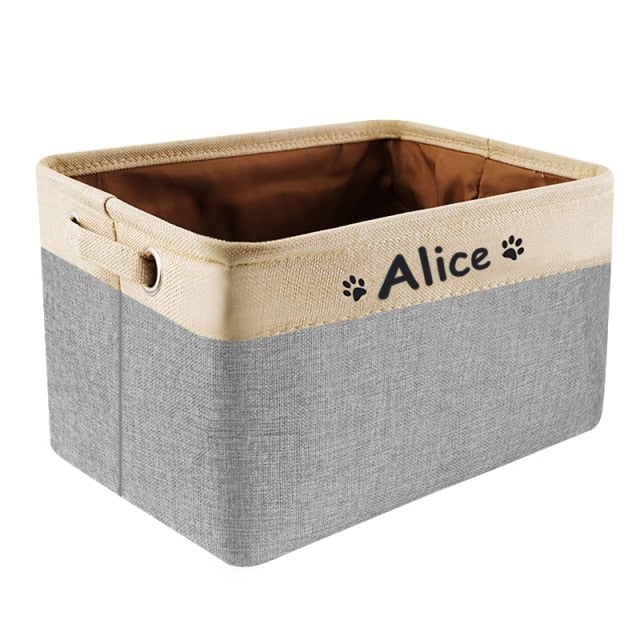 Personalized Dog Toy Basket